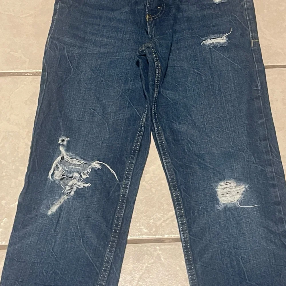 Levi’s 502 Regular Taper Distressed Straight Leg Blue‎ Jeans Size 12 Reg
